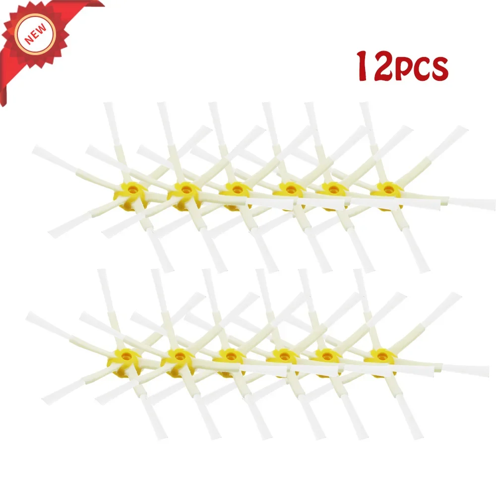 

12PCS Replacement 6-Armed Side Brush for IRobot Roomba 600 700 Series 510 530 550 620 650 760 770 780 Robot Vacuum Cleaner Parts