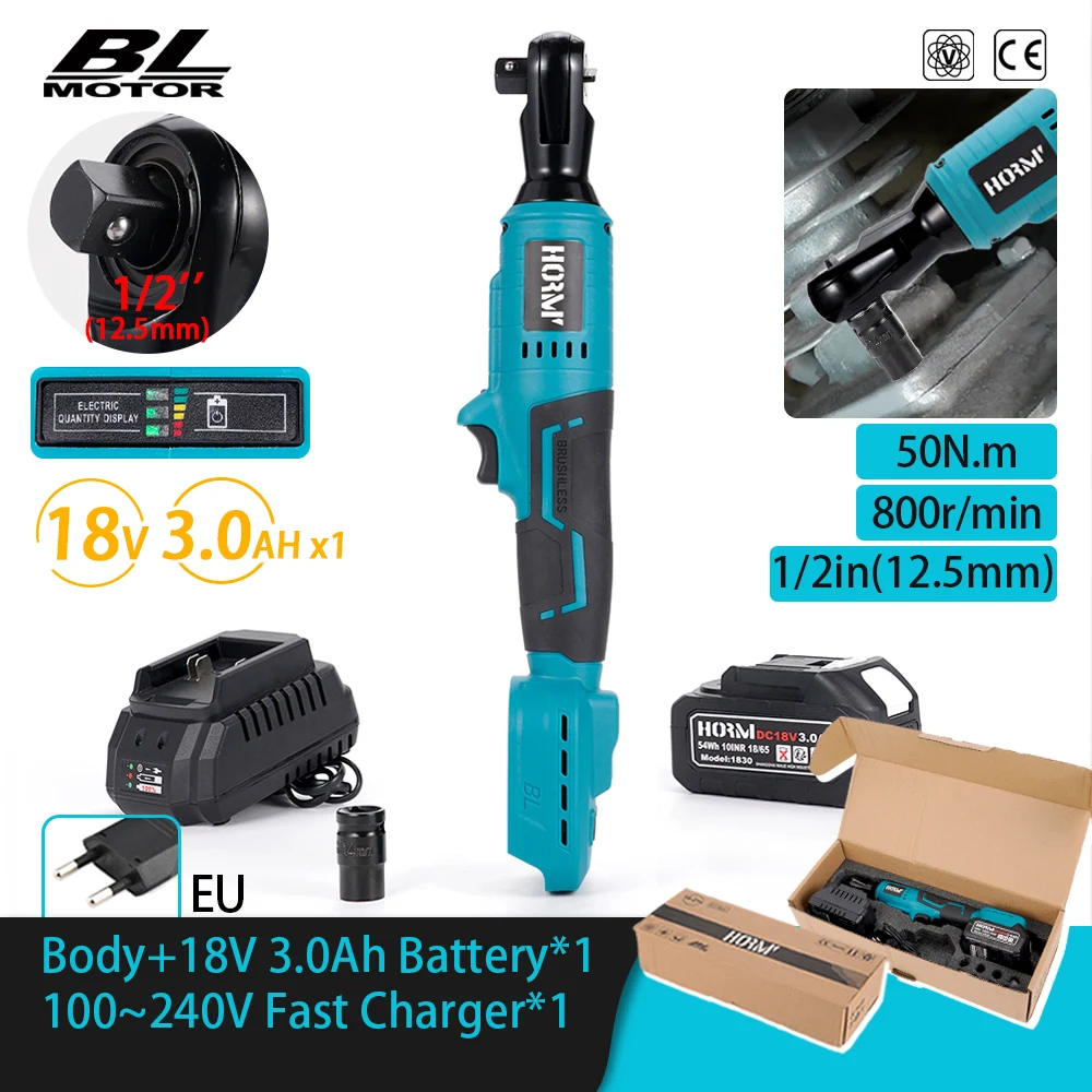 Безщеточная стандартная гайка 1/2 нм с аккумулятором Makita, об/мин