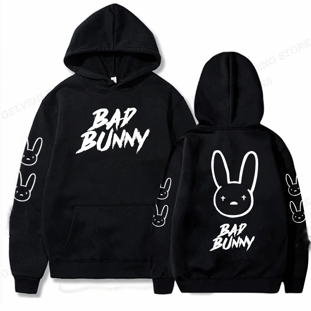 

2024 Bad Bunny Hoodie Men Fashion Hoodie Women Sweats Men's Hoodies Hip Hop Rabbit Sweatshirt Boy Coats Men's Clothing Rapper