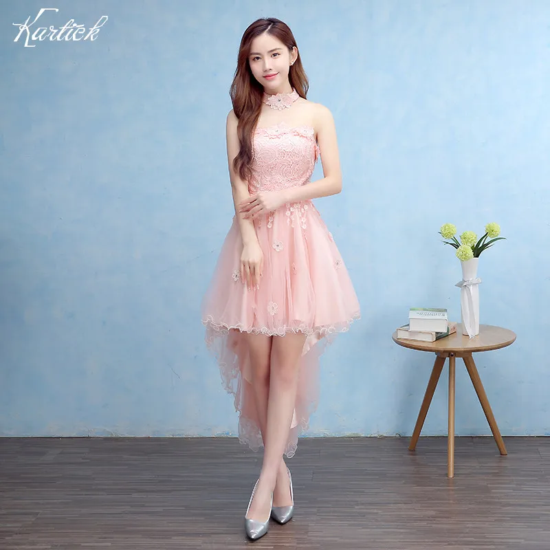 

High Low Evening Dresses Bride Gown Fashion Strapless Ball Prom Party Dress Elegant Princess Homecoming/Graduation Formal Dress
