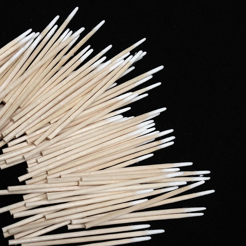 300Pcs Nails Wood Cotton Swab Clean Sticks Nail Polish Remover Art Tools Wooden Cotton Head Manicure Corrector Nail Polish Tool BEST SELLERS