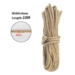 Natural Sisal Rope for Cat Scratching and Furniture Protection (4mm-Jute(10m))