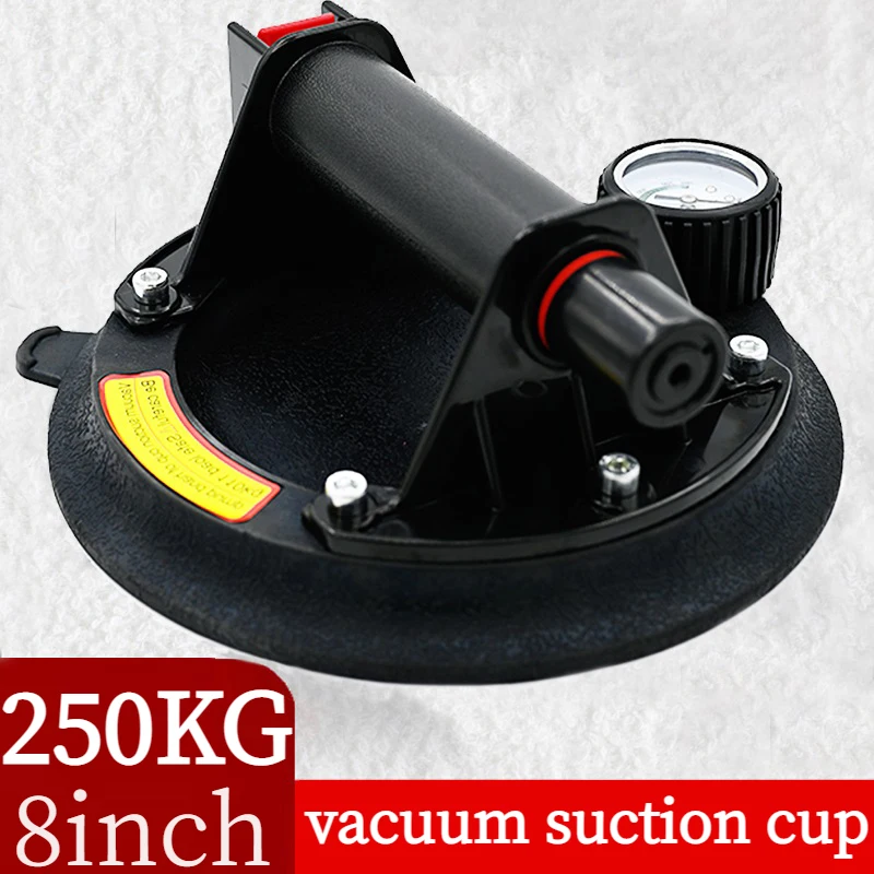 New 8inch Vacuum Suction Cup portable 160/250kg Bearing Capacity Heavy Duty Vacuum Lifter for Granite Glass ceramic tile Lifting