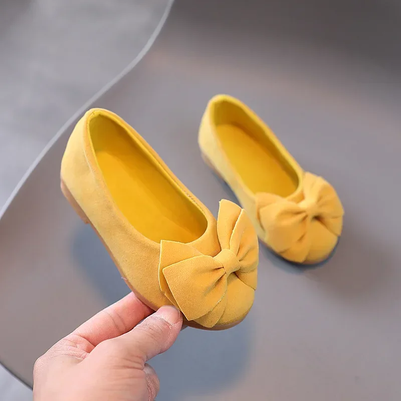 Leather Ballet Flats for Girls Soft Bottom Kids Dance Loafers