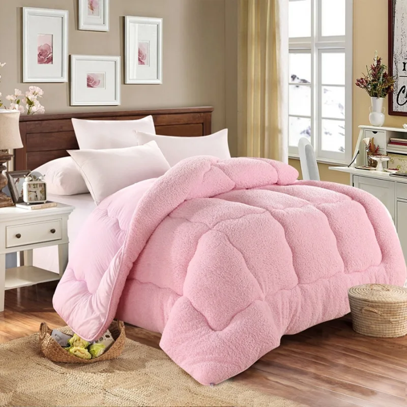 

New Super Warm Lamb Quilt Winter Blanket 2/4/5kg Double-Sided Velvet Quilt Thickened Warm Autumn Spring Plush Comforter Core