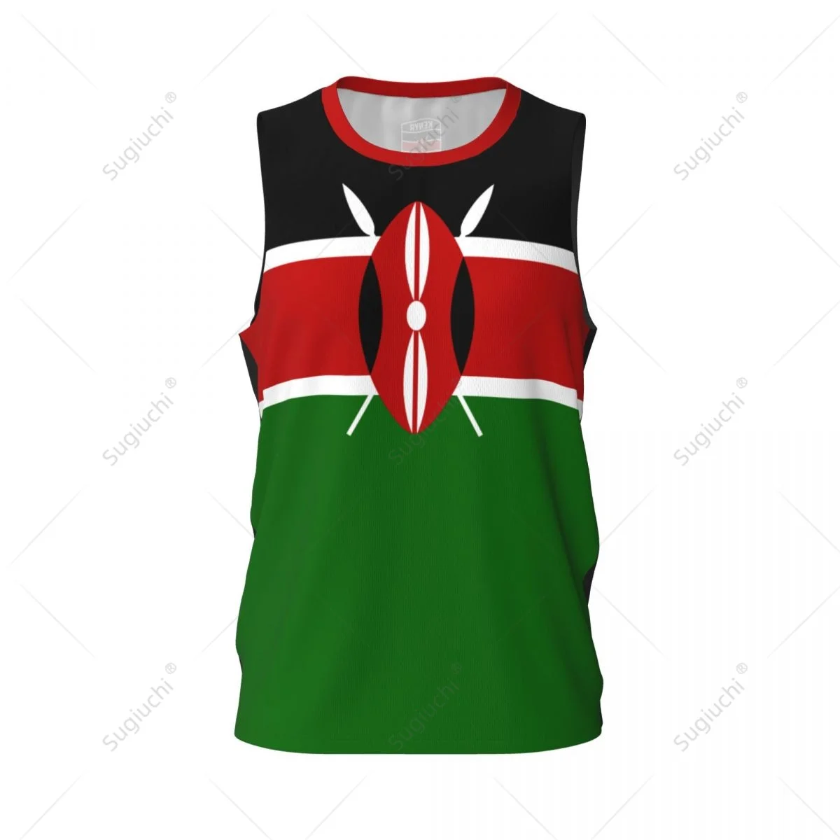Kenya Flag Men Basketball Sports Running Fitness Multifunction Sleeveless tshirt Exclusive Name Nunber
