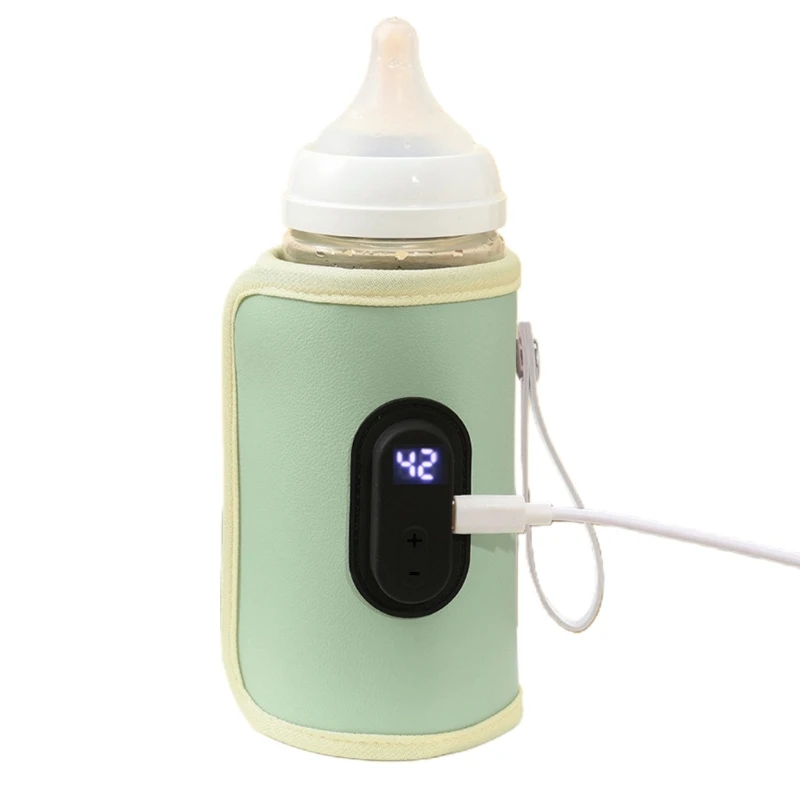 Portable Milk Bottle Warmer Bag Case 20 Temp Level Baby Feeding Bottle Insulation Sleeve Heating Cover Travel Essential 4