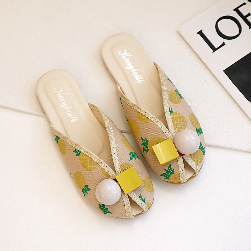 Sandals Female Slippers Women Fashion Flat Casual Mules Peep Toe Sandals Women Flat Outdoor Walking Slides Zapatillas