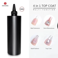 MSHARE 1kg 3D Top Coat 5 In 1 No Wipe Top Gel No Sticker Cleaning Cover Lasting Health Resin Material UV Varni Medium Thick 1