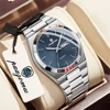 PAAZOMU Luxury Men Wristwatch Waterproof Luminous Date Week Watch For Man Stainless Steel Men's Watches Quartz Male Clock Sport