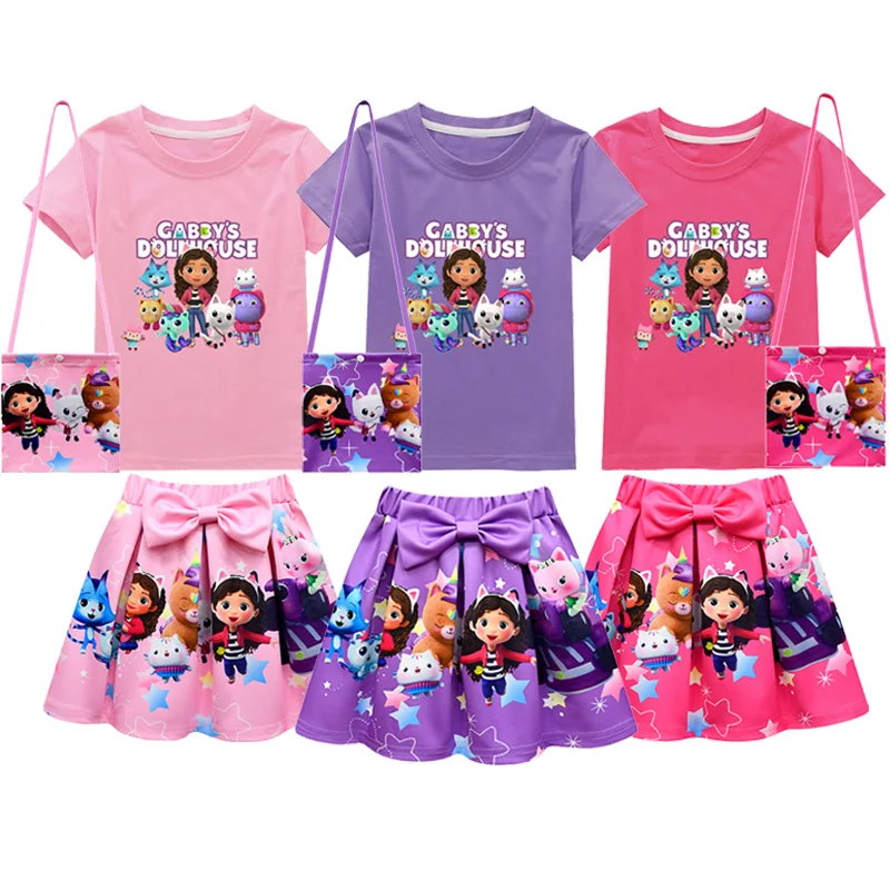 NewSummerGabbyCatsClothesBabyGirlsGabbysDollhouseSkirtSets