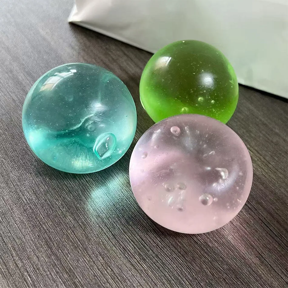 4cm/1.57in 멀티 컬러 말토즈 스퀴시 장난감 귀여운 모찌 스트레스 해소 피젯 장난감 부드러운 시뮬레이션 투명 볼 빠른 반동