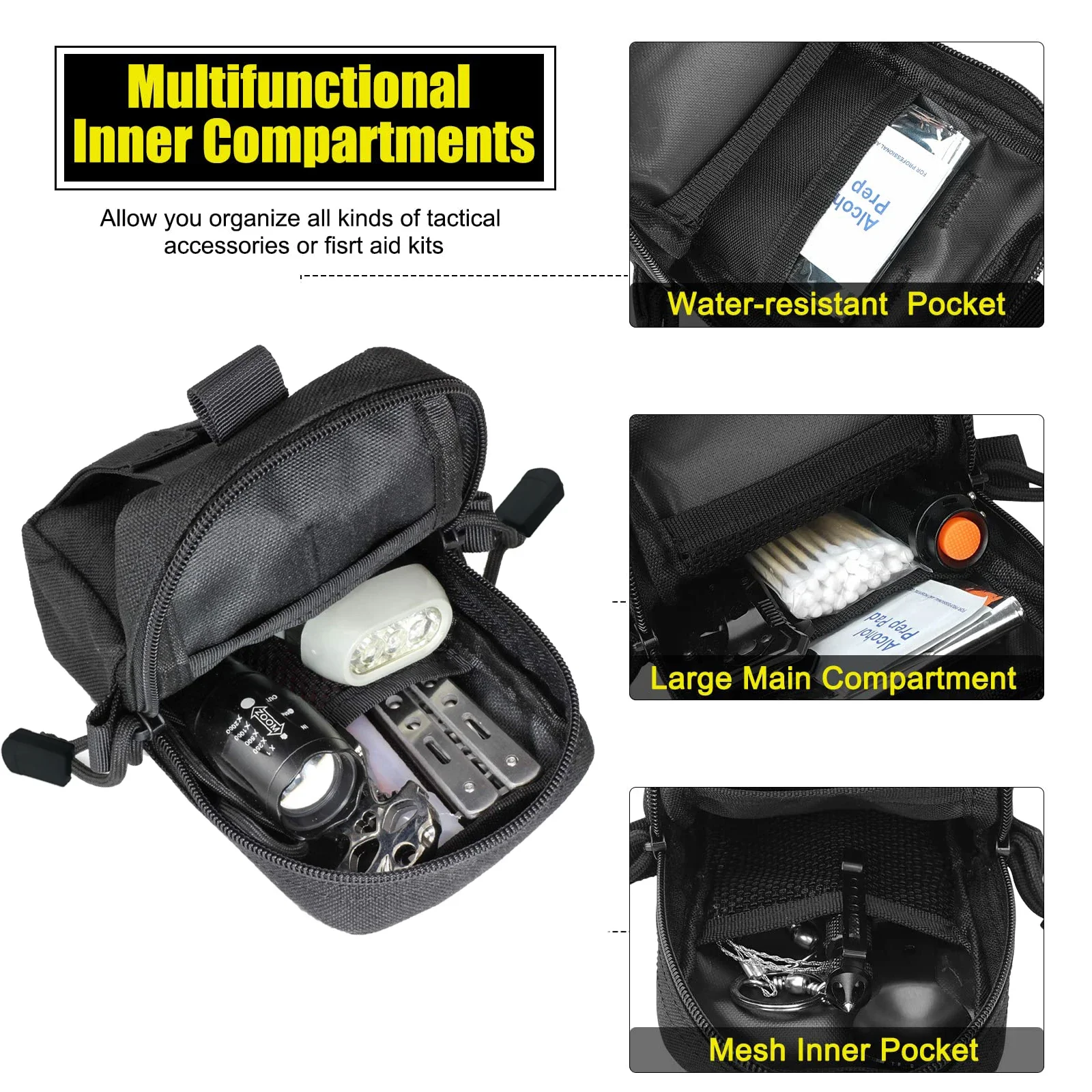 Outdoor Camouflage Mobile Phone Bag Edc Multifunctional Tactical Molle Accessory Bag Hiking Running Sports Waist Bag 4