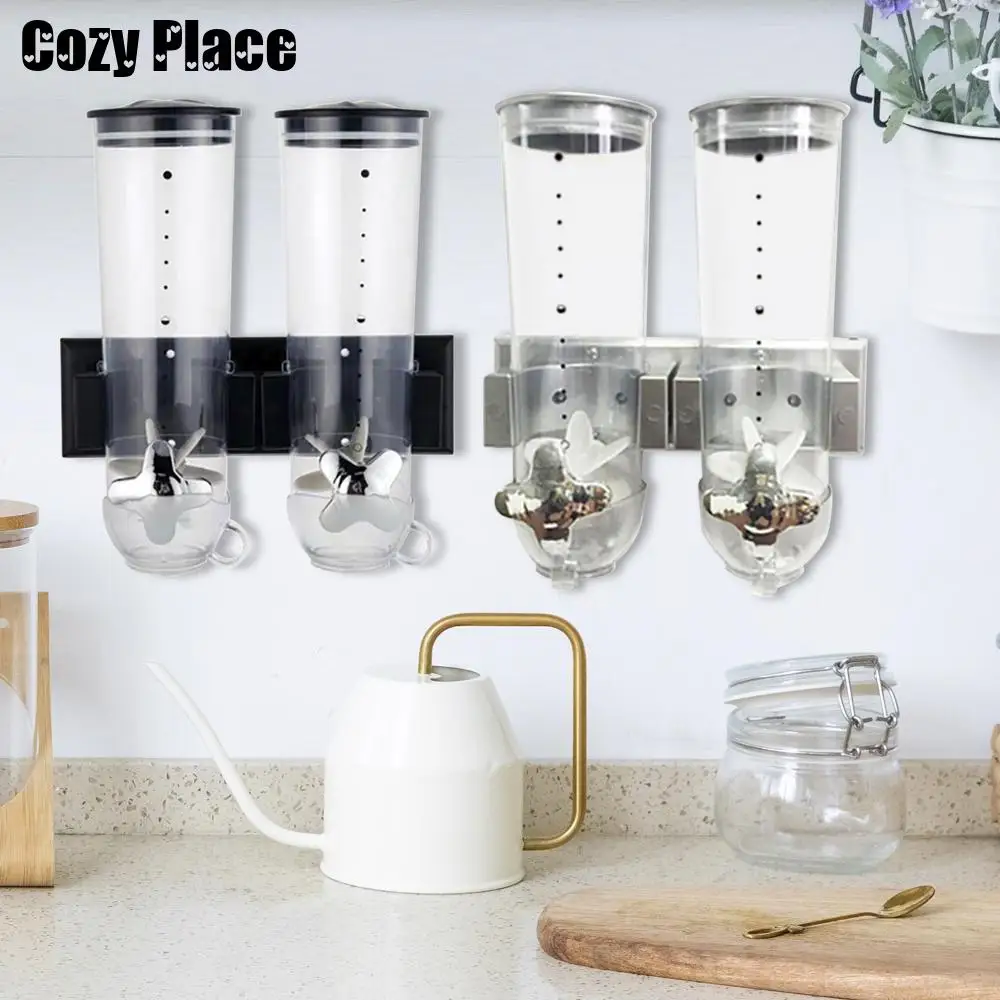 Wall Mount Cereal Dispenser Storage Containers Set
