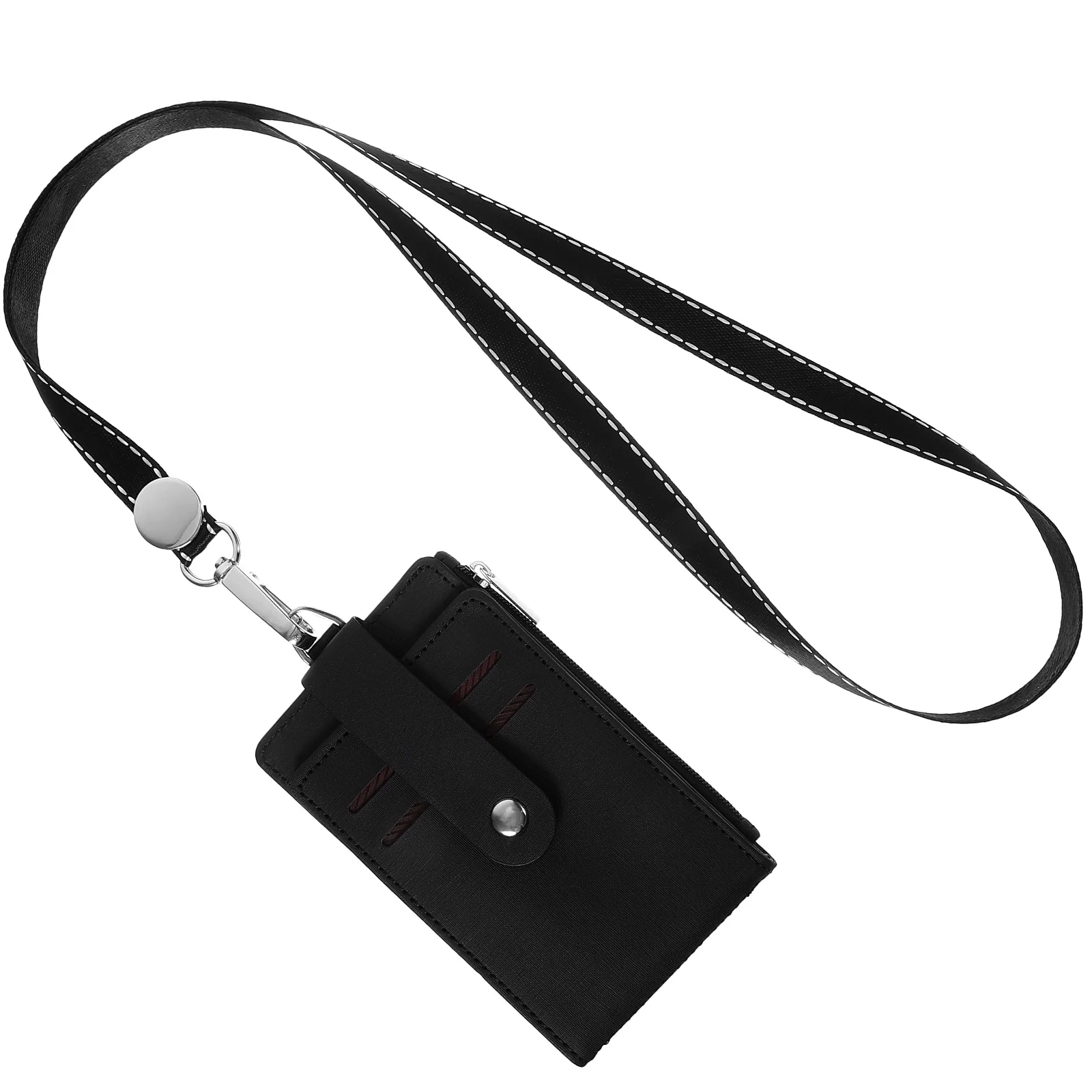 

Lanyards Neck Credit Card ID Holder (gray with Rope) Badge Bracket School Cards Keeper Name Tag Cover for Student