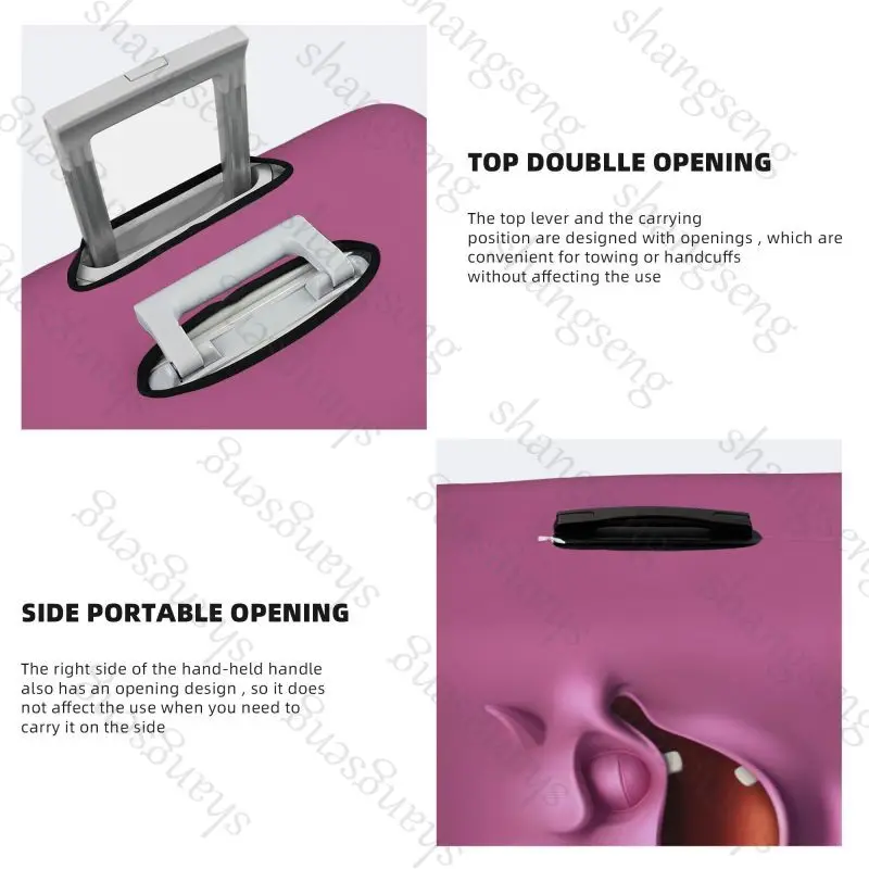 Funny Expression Elastic Luggage Protective Cover Zipper Suitcase Cover Trolley Cover Travel luggage cover