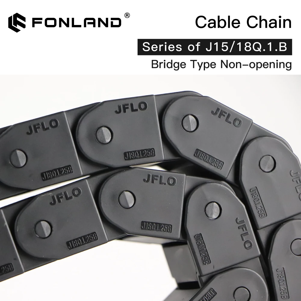 Fonland Cable Chains 15x20 15x30 18x25 18x37 mm Bridge Type Non-Opening Plastic Towline Transmission Drag Chain 1 meter/set plastic cable chain,cable carrier