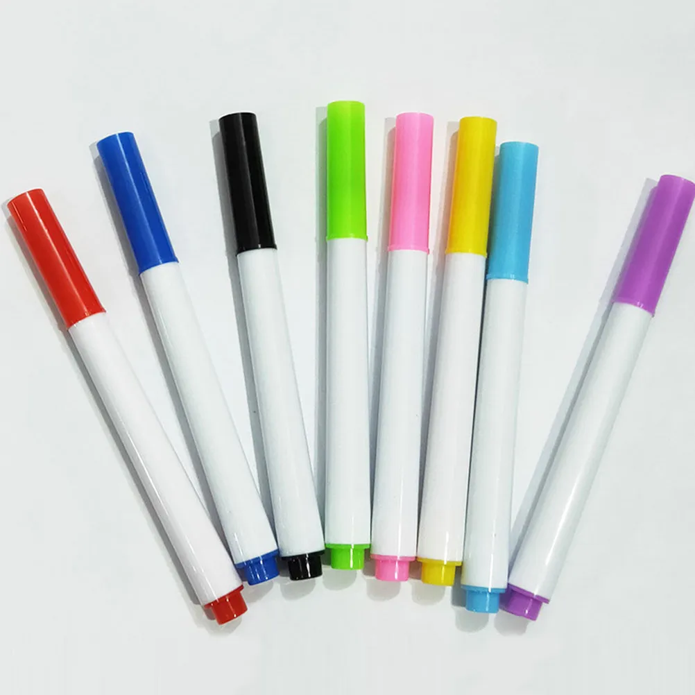 16Pcs 파인 팁 화이트보드 마커 다채로운 드로잉 아트 용품을 위한 세척 가능한 건식 지우기 펜 지울 수 있는 쓰기 도구