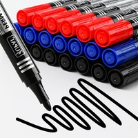 3/6Pcs/Set Permanent Marker Pen Fine Point Waterproof Ink Thin Nib Crude Nib Black Blue Red Ink 1.5mm Fine Color Marker Pens 1
