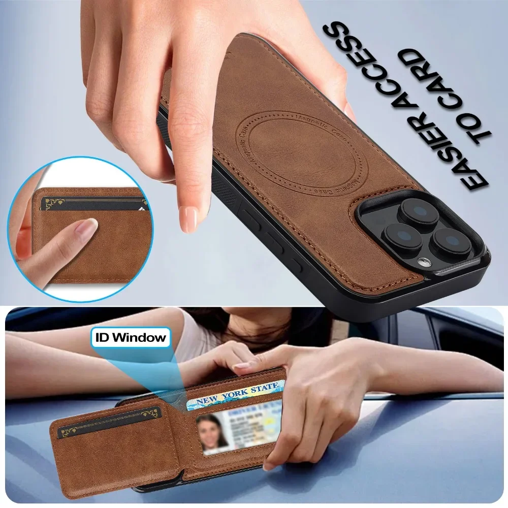 Magnetic Card Holder Wallet with Detachable Case