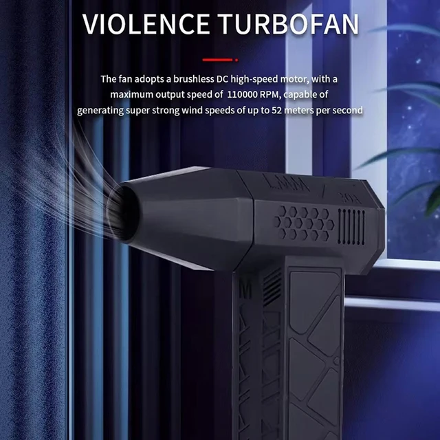 Mini Turbo Jet Fan Turbo Violent Fan 110,000 RPM 1 Gear Powerful Blower with Duct Fan for Car Motorcycle Dust Snow Cleaner - Image 5