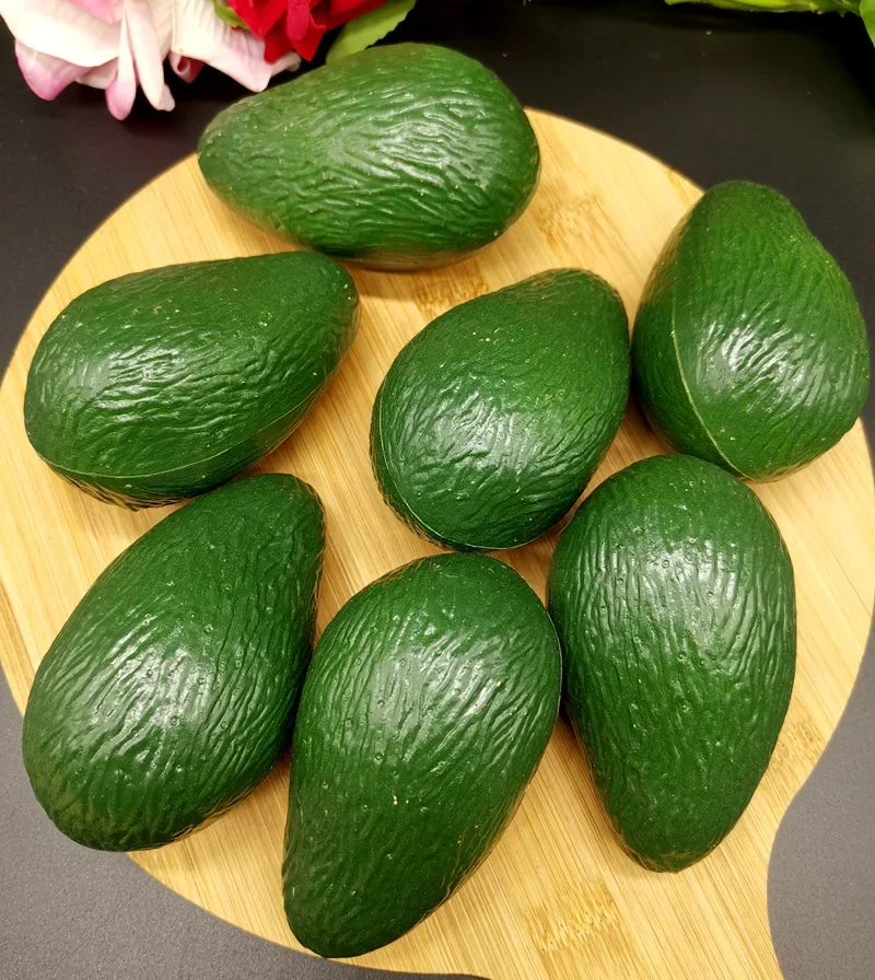 Artificial Fruits and Vegetables 5.7x9.5cm Artificial Avocado Model Plastic Fake Fruits Food Photography Props Festive & Party Supplies