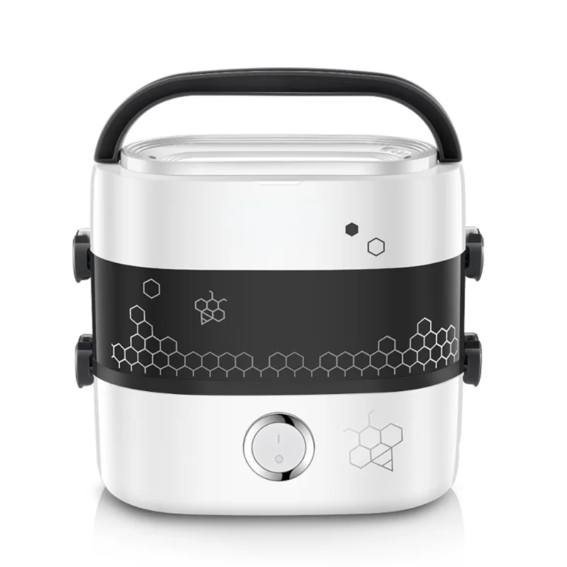 

Mini Rice Cooker Electric Lunch Box Can Be Plugged In for Heat Preservation 250W Automatic Heating Lunch Box 1.5L Ceramic Liner