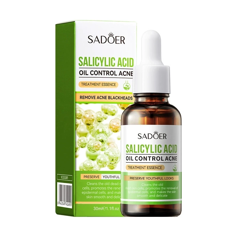 30ml SADOER Salicylic Acid Face Serum Oil Control Acne Firming Hydrating Facial Essence Beauty Skin Care
