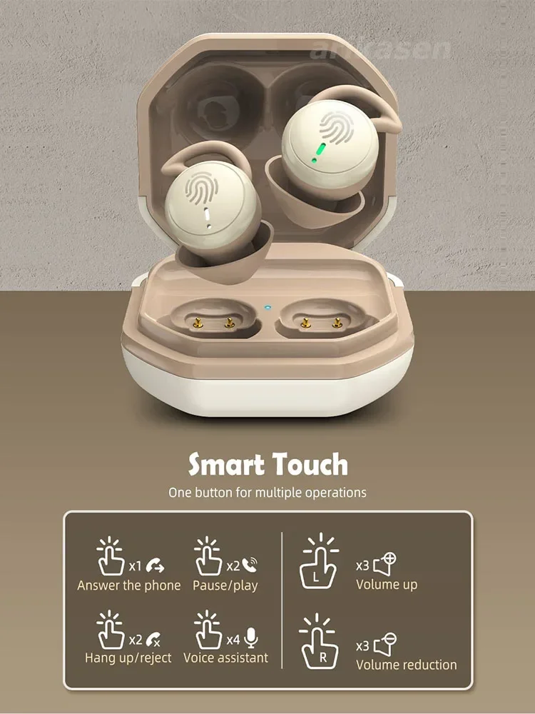 Bluetooth Earbuds,Wireless Sleep Ear Buds,Invisible Noise Cancelling Earphones,Bluetooth Sleeping Headset For Small Ears Canal_voghion.com