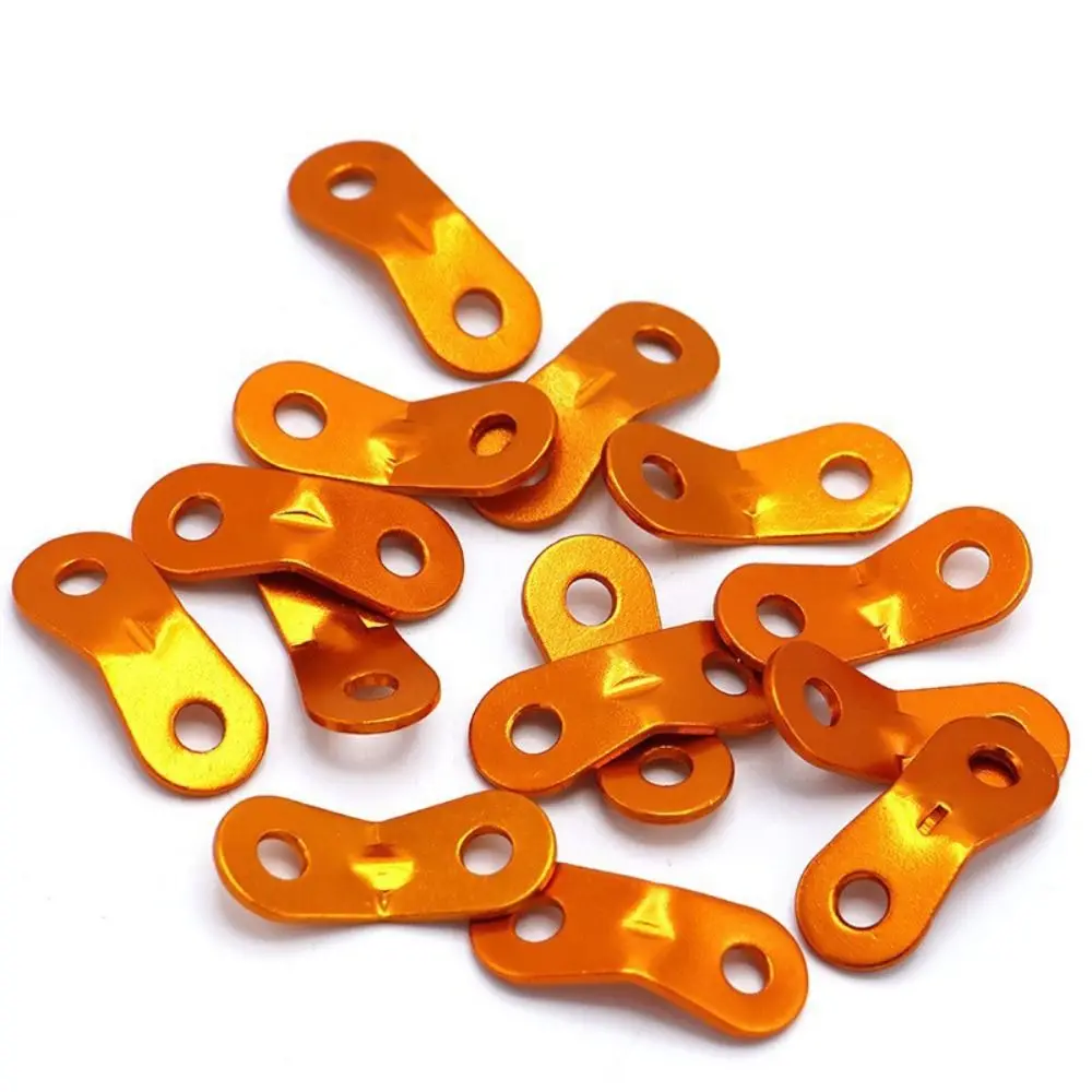 10 Stück Zelts eil spanner aus Aluminium legierung Camping rutsch feste Kabel verschluss schnallen Doppel löcher Winds eil Erdnuss stopper – Detail 8