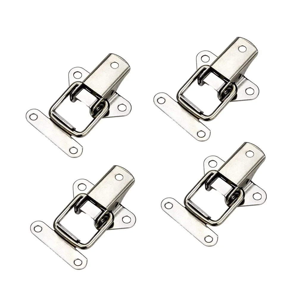 304 Stainless Steel Cabinet Latch Hasp Toolbox Toggle Lock Hasp Toggle Latch Clamps Box Clasp Buckle Trunk 4Pcs toggle latches jewelry box hasps