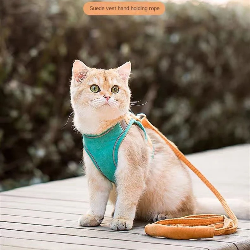 

Explosive Cat Walking Artifact Pet Traction Rope Vest Type Cat Universal Chest Strap Reflective Anti-off Breathable Cat Clothes