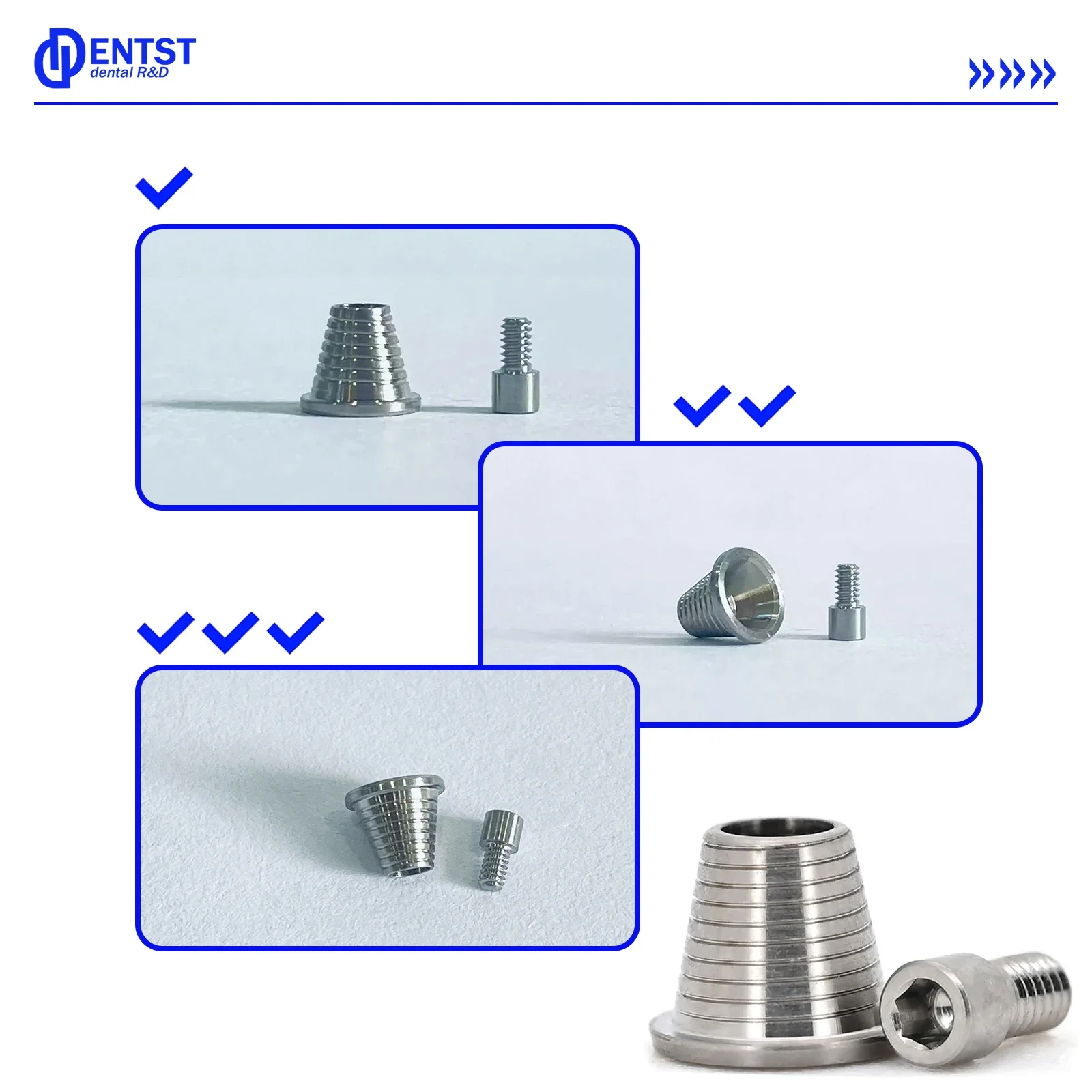 5PCS Dental Medical Laboratory Universal Dentium Composite Base Oral Care Accessories Disposable Transfer Rod Sealing Screw Tool
