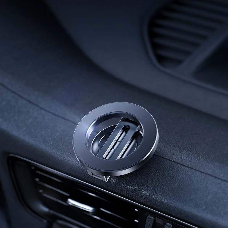 Folding Magnetic Car Mobile Phone Holder Aluminum Alloy Folding Rotating Portable Car Mount for Navigation Universal Car Models