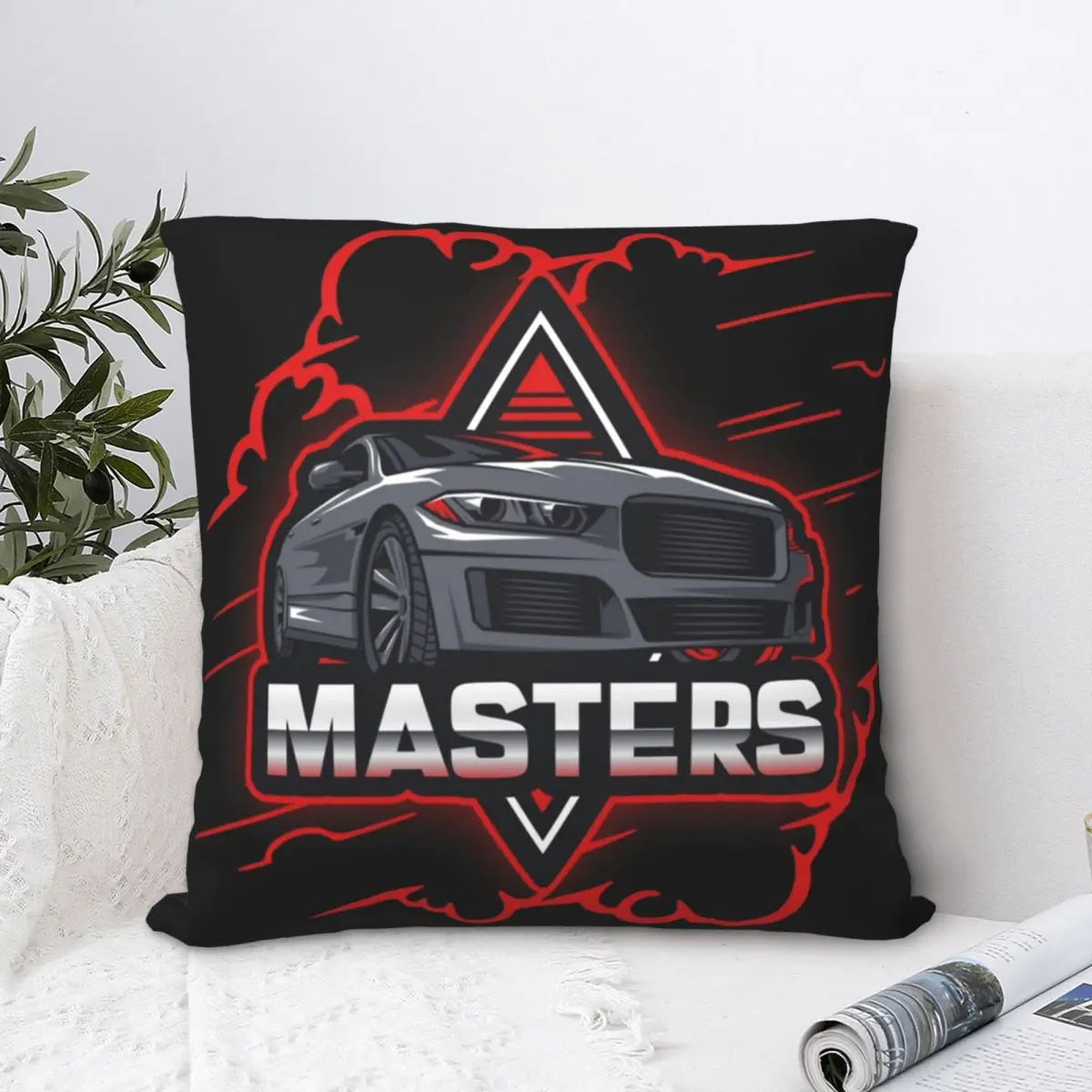 

Race Masters Square Pillowcase Polyester Pillow Cover Velvet Cushion Zip Decorative Comfort Throw Pillow For Home Living Room