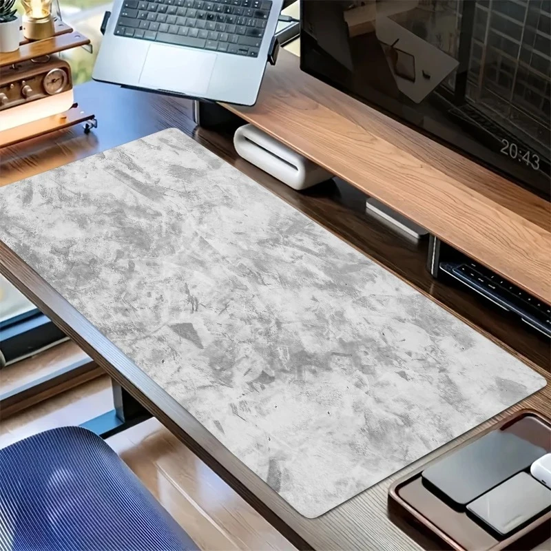 لوحة ماوس ألعاب كبيرة جدًا، تتميز بتصميم رمادي بسي...