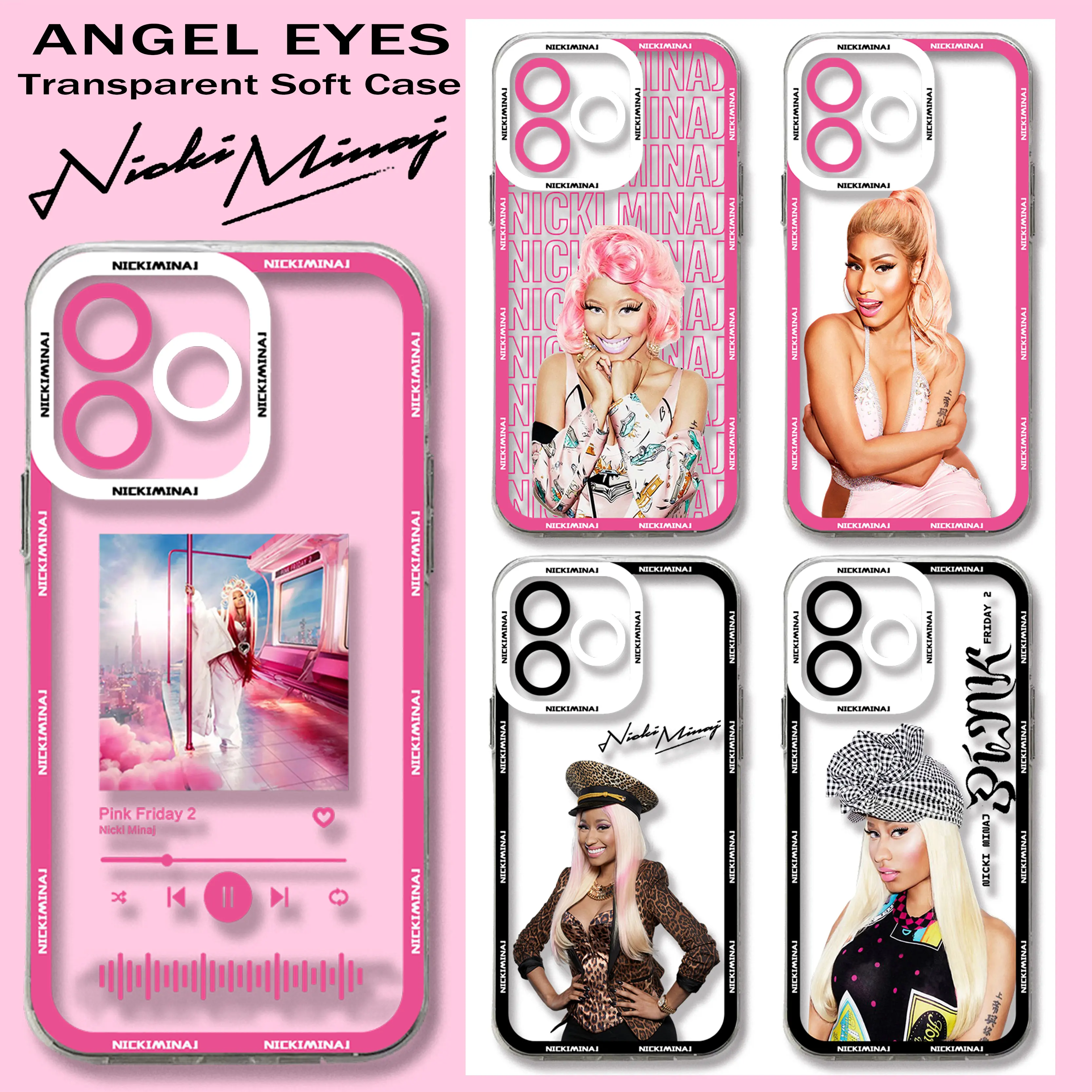 Nicki Minaj Rapper Pink Friday 2 Custodia Per Telefono Per Iphone 15 14 13 12 Mini 11 Pro Max X Xr Xs 7 8 Se Plus Cover Trasparente
