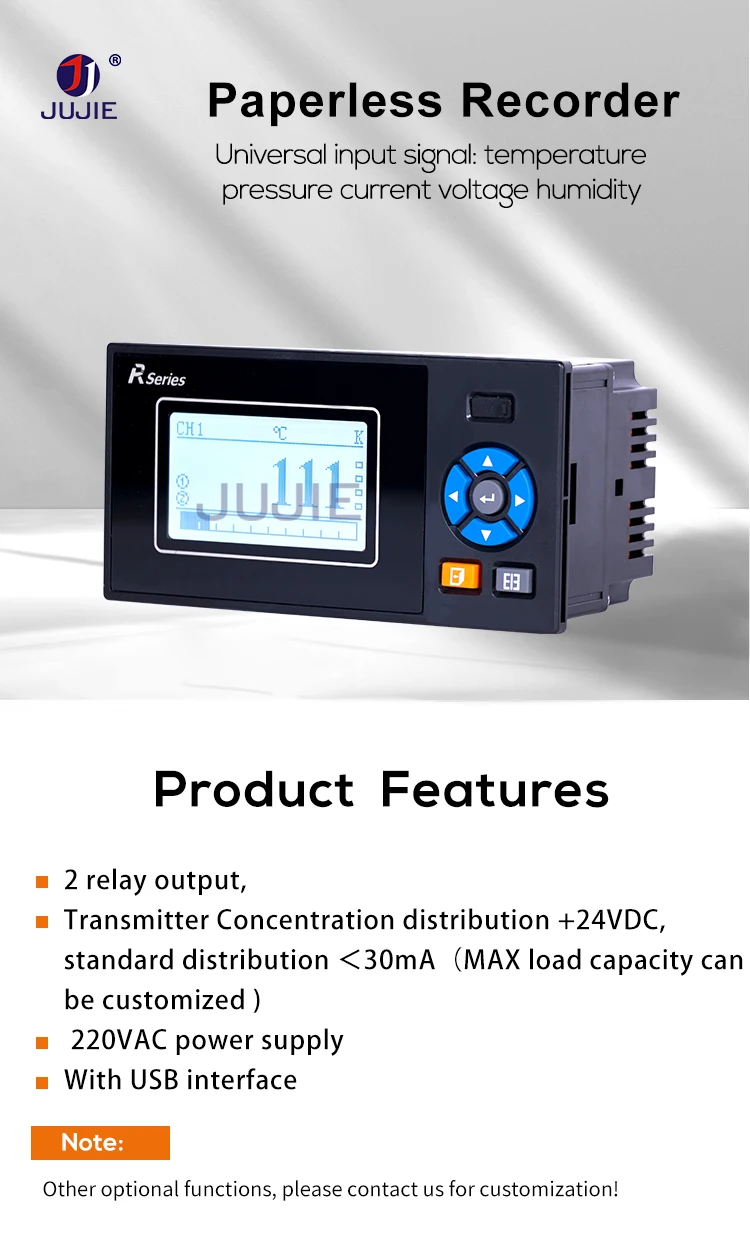 GT21R Datalogger 4 Channels PT100 K J Temperature Pressure Humidity Voltage Curr