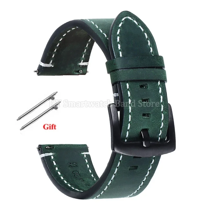 Elegant Leather Quick Release Watch Band - Versatile Fit & Sporty Design