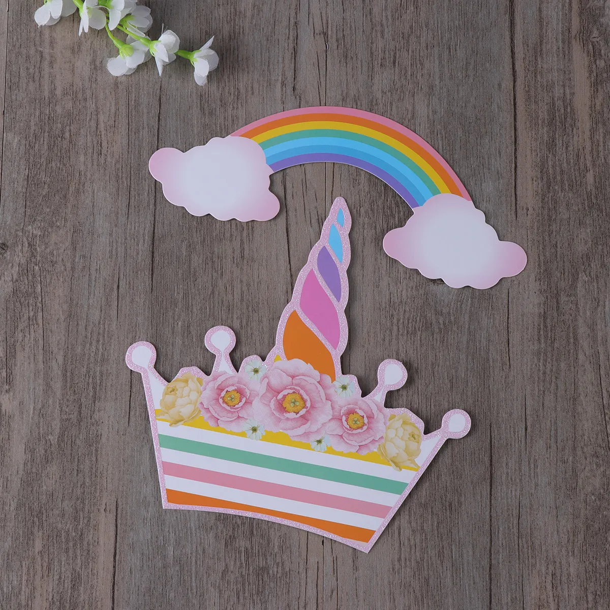 10Pcs 사랑스러운 유니콘 사진 소품 키트 생일 웨딩 파티 장식 파티 장식 소품 축하 사진 부스