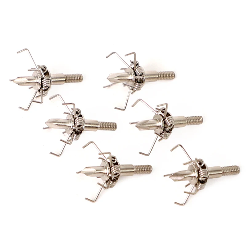 

3/6pcs 100Grains Archery Arrow Broadheads Pointed Judo Screw In Points for Small Animals Hunting Game Target Shooting Accessory