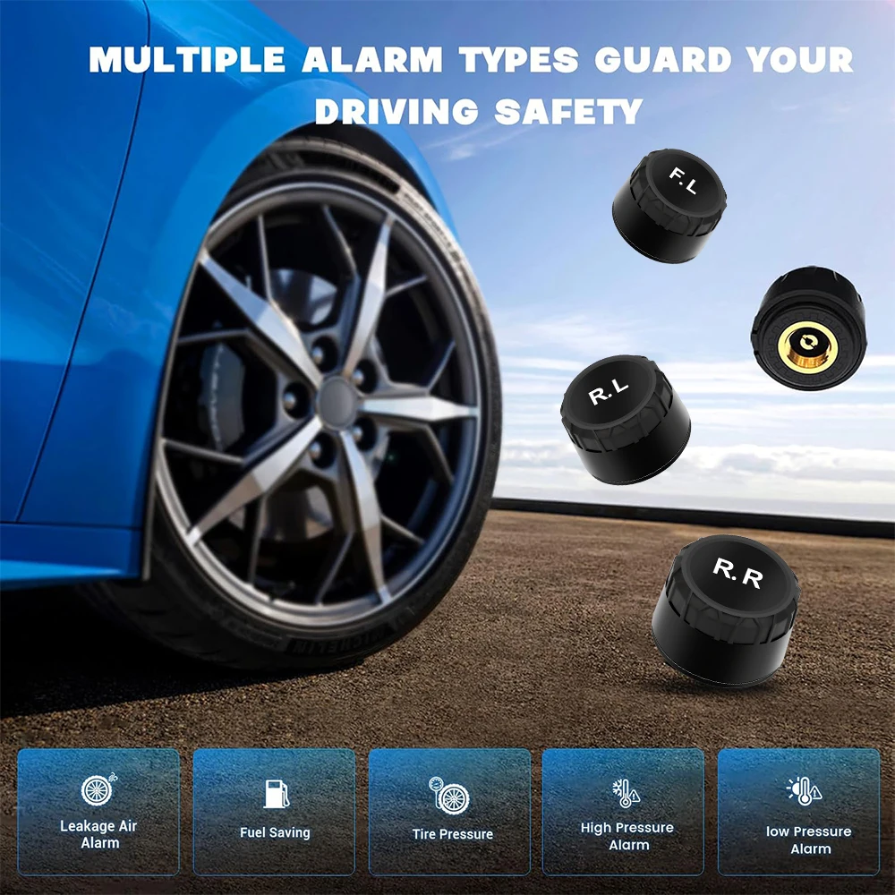 USB TPMS for Car Android Navigation Radio DVD Player Tire Pressure Alarm Monitoring System Tyre External Sensor USB TPMS