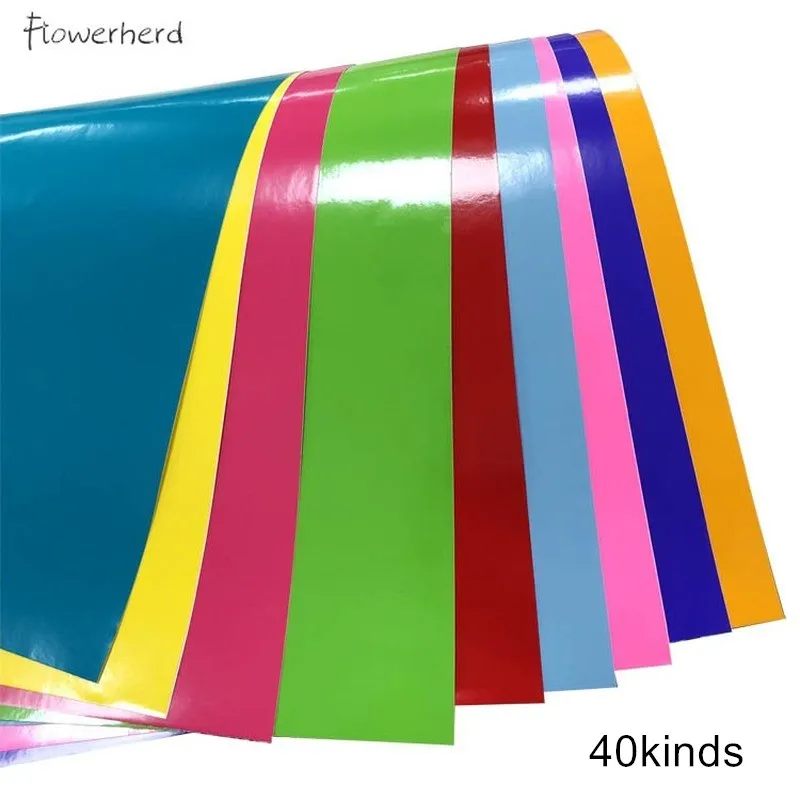 40Kinds Self adhesive Vinyl 12"X12" Roll Iron on Sticky Vinyl HTV