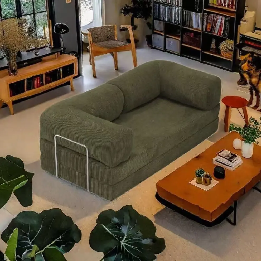 2025 New Design Corner Style Vacuum Compression Fabric Sofa Compressed Bed Set Home Apartment Hotel Living Room Sofa Bed photo review