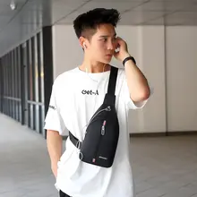 

Men's Chest Bag Winter New Business Casual Messenger Bag Multi-Functional Simple Shoulder Bag Men's Oxford Cloth Bag