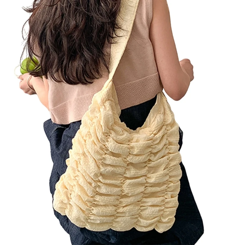 Shoulder Bags Ruched Bag Soft Bag Shopping Bag Travel Bags E74B