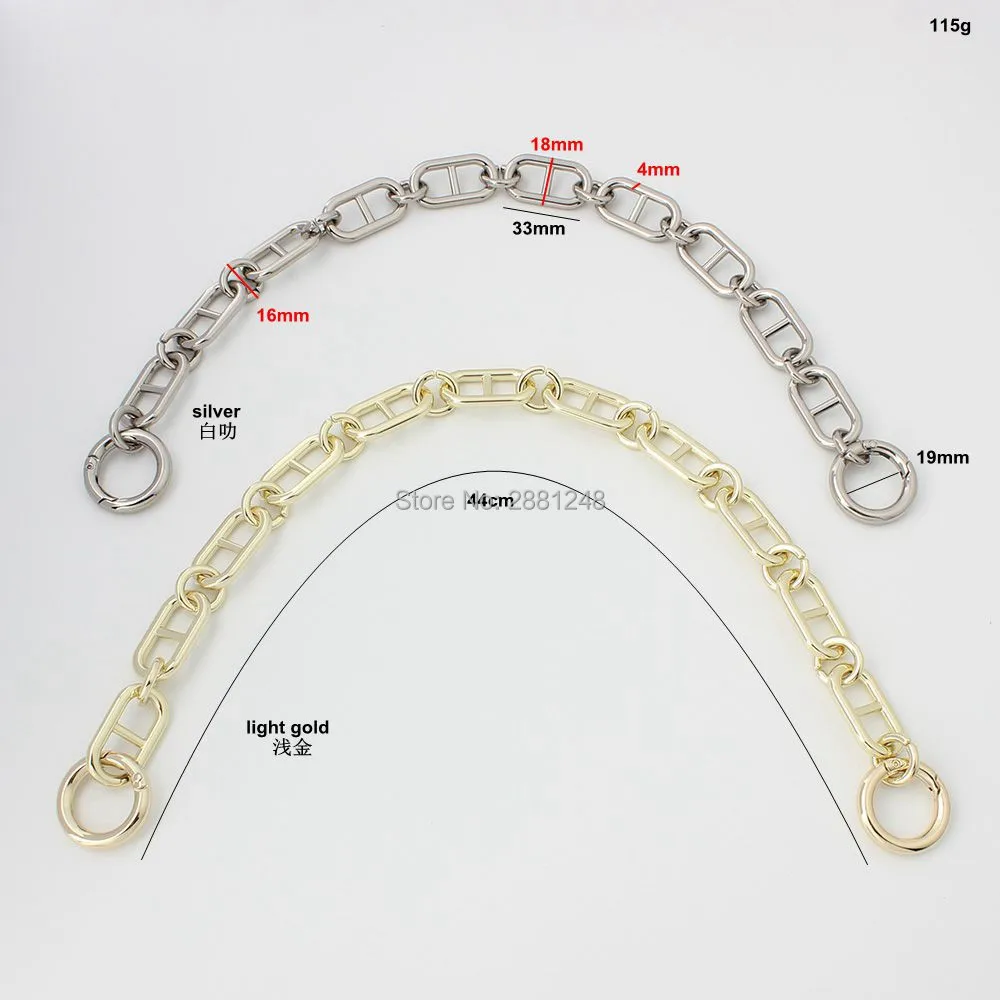 18mm new grade Good match zinc alloy chain strap bag parts handles Accessory Factory Plating Cover Wholesale handbag strap