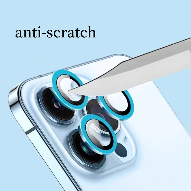 عدسة الكاميرا حامي الزجاج آيفون ، غطاء كامل حلقة عدسة معدنية ، فيلم حماية على آيفون 15 برو ماكس ، 12 في 1 ، 13 ، 11 ، 12 ، 14