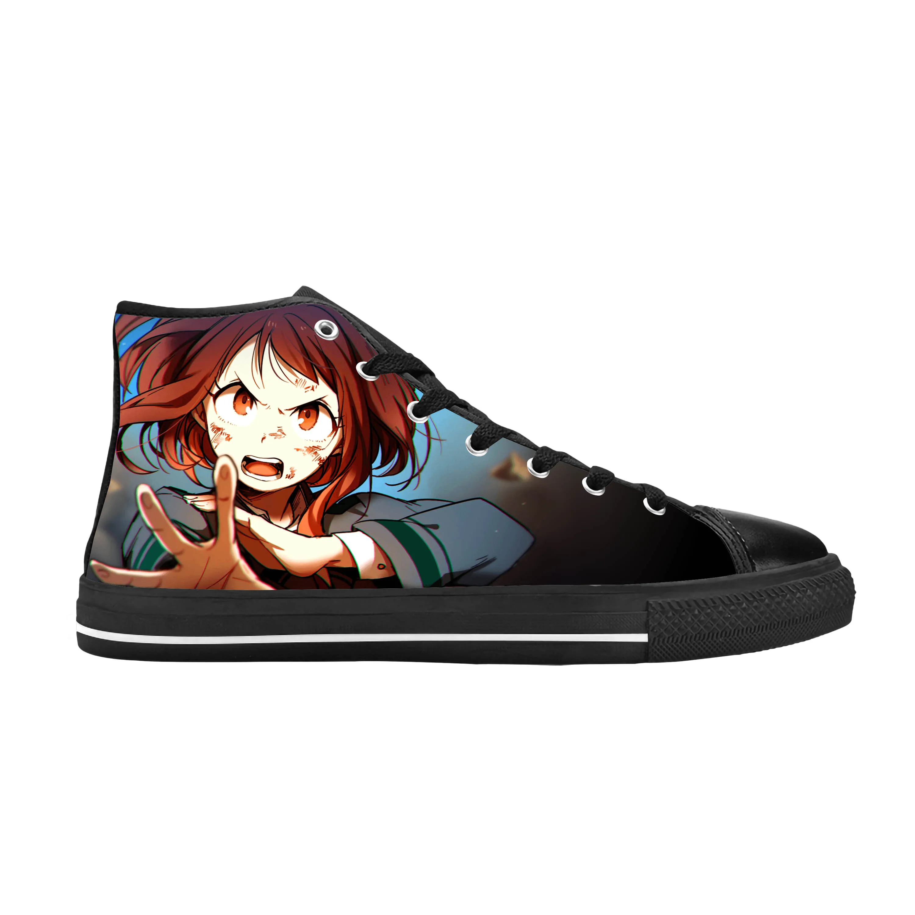 

Anime My Hero Academia Uraraka Ochaco Ochako Cute Casual Cloth Shoes High Top Comfortable Breathable 3D Print Men Women Sneakers