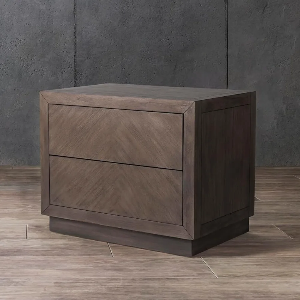

SAFAVIEH Light Brown Table (Fully Assembled) Couture Home Collection Steve 2-Drawer Wood Nightstand